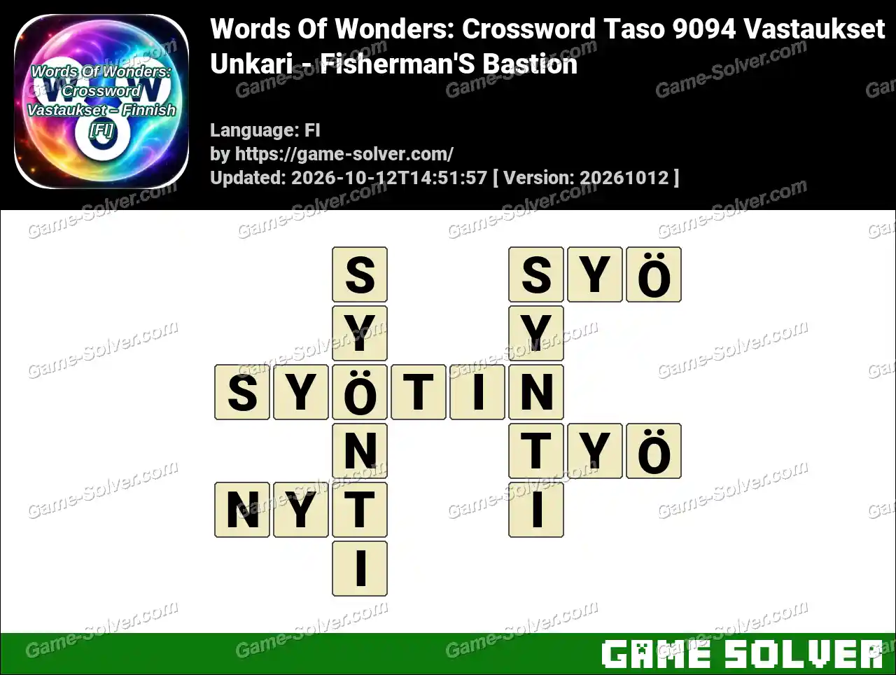 Words Of Wonders: Crossword Taso 9094 Vastaukset – Unkari – Fisherman’S Bastion